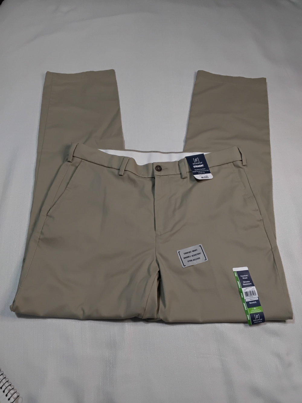 George Men's Chino Pants - Khaki Tan Sz 36x34